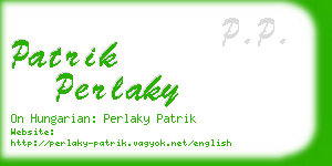 patrik perlaky business card